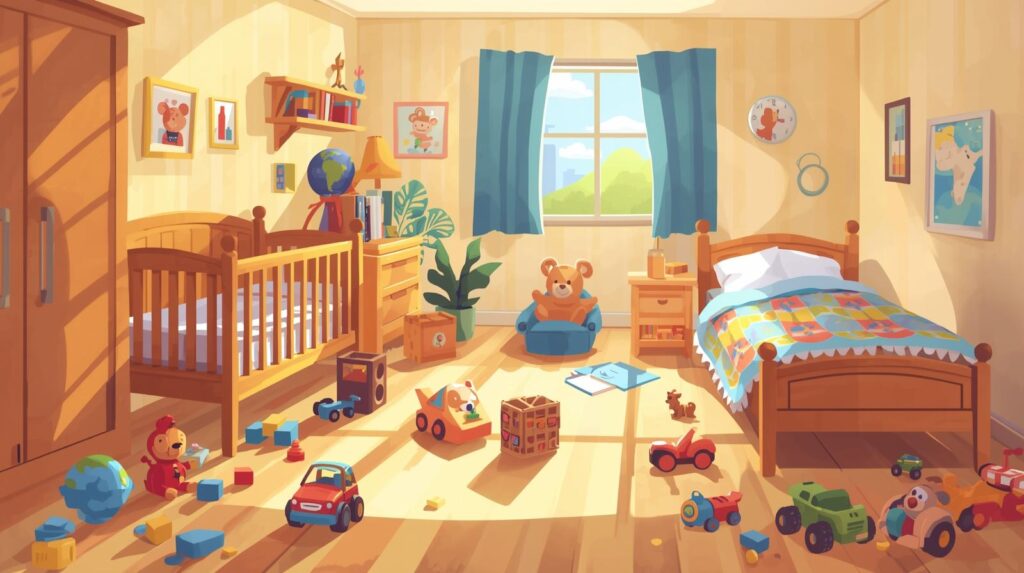 łóżo drewniane izi and dizi